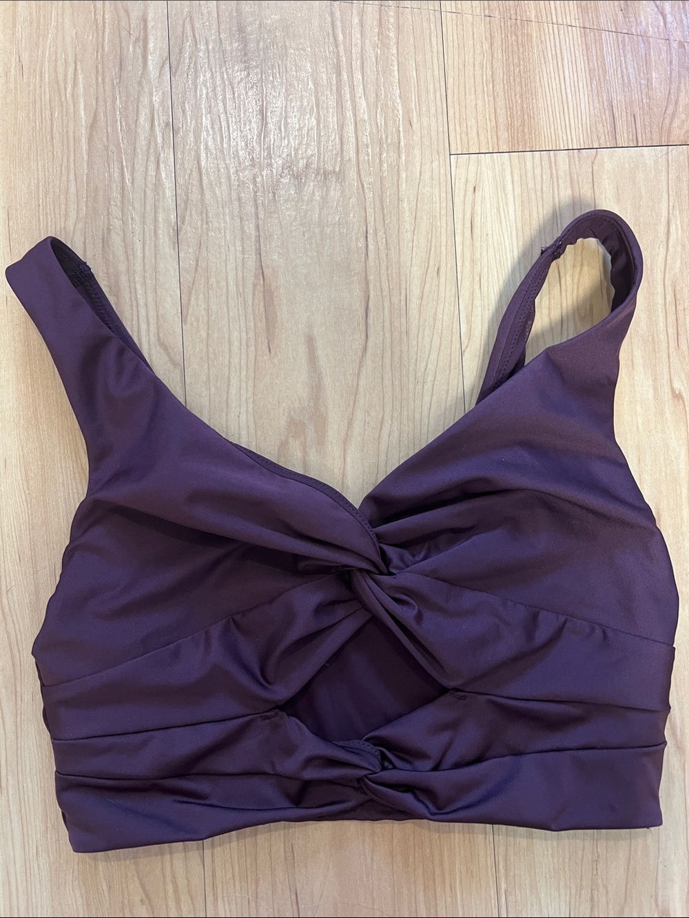 Plum Twist-Front Sports Bra - Women